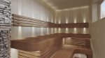 Modular elements for sauna bench PREMADE MODULE, THERMO ASPEN, 140x400x1600-2400mm