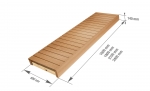 Éléments modulaires pour banc de sauna FINI MODULE, AULNE, 140x600x1600-2400mm