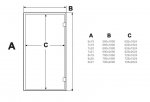 Doors for steam sauna AD STEAM BATH DOORS MATTE