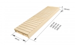 Modular elements for sauna bench PREMADE MODULE, ASPEN, 140x400x1600-2400mm