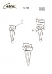 Glasfaseroptik Beleuchtung für Dampfbad CARRITTI TORCH MIT ACRYLSTAB TL-100