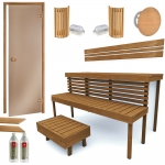 Fais ton propre kit Le kit Fabriquer un sauna KIT DE CONSTRUCTION COMPLET - SAUNA STANDARD, THERMO TREMBLE