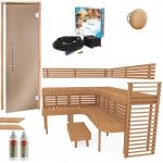 Build by yourself Sauna Cabin moduls DIY Sauna Kits COMPLETE BUILDING KIT - SAUNA PREMIUM, ALDER