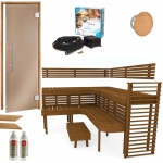 BUILDING KIT - SAUNA PREMIUM, THERMO-ASPEN