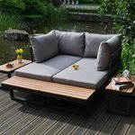 Sets Tables GARDEN FURNITURE SET MALTA MODULAR SOFA, 2 TABLES