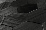 Holzplatten PREMIUM-PRODUKTE DEKORATIVE WANDVERKLEINDUNG AUS HOLZPLATTEN HEXACON THERMO-ABACHI
