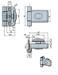 Divers ABLOY SAUNA CHARNIÈRE POUR PORTE DE HAMMAM, BRONZE, ABLFL65 Fe/JMEX ABLOY SAUNA CHARNIÈRE POUR PORTE DE HAMMAM, BRONZE