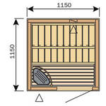 HARVIA moodulsaunad MOODULSAUNA HARVIA VARIANT «SQUARE» 1,5 x 1,5M, HARVIA VEGA BC45, S1515R HARVIA VARIANT «SQUARE»