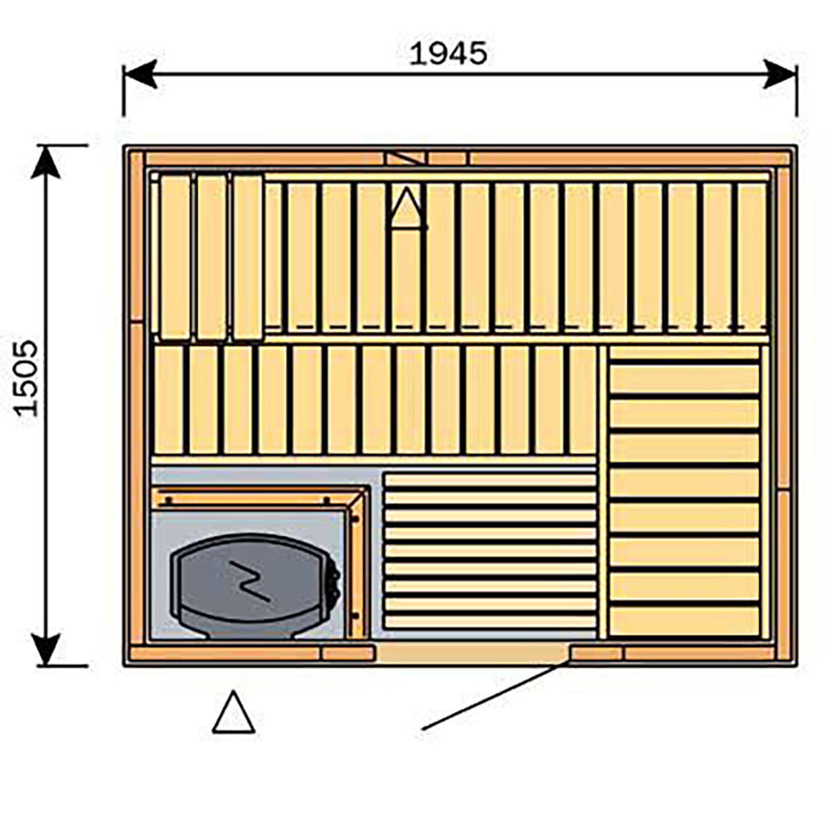 Финская сауна 1.5х1