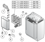 TAP FOR HARVIA TOPCLASS COMBI, ZH-130 HARVIA TOPCLASS COMBI SPARE PARTS