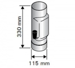 Smoke pipes HARVIA SMOKE PIPE DAMPER, Ø115MM