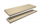 Modular elements for sauna bench PREMADE MODULE SET, ASPEN, 600/400x2000mm