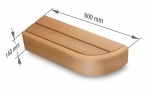 Modular elements for sauna bench MODULE END, ALDER, 600mm