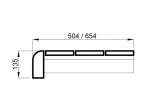 Modulare Elemente für Saunabank FERTIGE MODUL, ESPE, 140x400x1600-2400mm