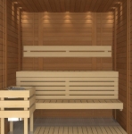 Sauna Holzleisten BEDECKUNGSLEISTE, THERMO ERLE, 8x34x2100mm