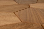 Holzplatten PREMIUM-PRODUKTE DEKORATIVE WANDVERKLEINDUNG AUS HOLZPLATTEN HEXACON THERMO-ESCHE