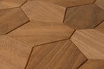 Holzplatten PREMIUM-PRODUKTE DEKORATIVE WANDVERKLEINDUNG AUS HOLZPLATTEN HEXACON THERMO-ESCHE