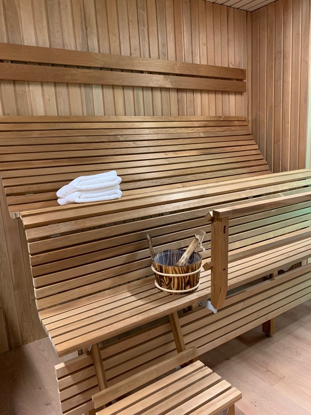 MODULAR SAUNA BENCH, ERGONOMIC, THERMO-ASPEN 2100mm, 2100 mm, Thermo Aspen  