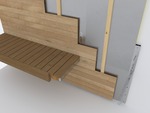 Banc de sauna modulaire Éléments modulaires pour banc de sauna Attaches et outils SUPPORT DE BANC