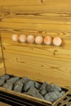 Aroma sauna dispenser SAUFLEX SALT BALLS, 6 PIECES, WITH WALL MOUNT