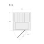 SAWO Инфракрасные кабины TYLÖHELO ИНФРАКРАСНАЯ КАБИНА, ОДНОМЕСТНАЯ, T-810 ЧЕРНАЯ, 95109100 TYLÖHELO ИНФРАКРАСНАЯ КАБИНА T-810