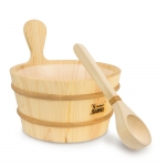 Sauna bucket and ladle sets Sets more steam SAUNA SET «MORE STEAM» STANDART, SAWO 4,0 L