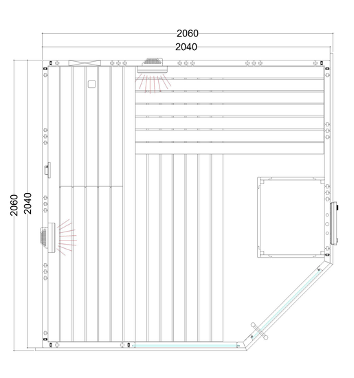 SENTIOTEC Сabines de sauna VENDREDI NOIR CABINE DE SAUNA SENTIOTEC ALASKA CORNER INFRA+ SENTIOTEC ALASKA CORNER INFRA+