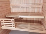 Modulare Elemente für Saunabank Sauna baumaterial FERTIGE MODULE, ERLE, 90x400x1800-2400mm