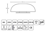 Sauna lamps SAUNA LIGHT, HIGHLINE, IP55, GX53, WHITE