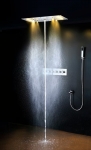 STEAMTEC douches TOLO LED SYSTÈME DE DOUCHE PLUIE 380x700 DIVERTISSEUR À SEPT POIGNÉES TOLO LED SYSTÈME DE DOUCHE PLUIE 380x700