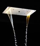 STEAMTEC douches TOLO LED SYSTÈME DE DOUCHE PLUIE 380x700 DIVERTISSEUR À SEPT POIGNÉES TOLO LED SYSTÈME DE DOUCHE PLUIE 380x700