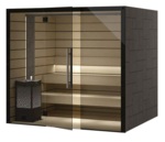 TYLÖ сауна кабины САУНА КАБИНА TYLÖ SAUNA REFLECTION GLASS FRONT WIDE, ОСИНА, 180x180cm TYLÖ SAUNA REFLECTION GLASS FRONT WIDE