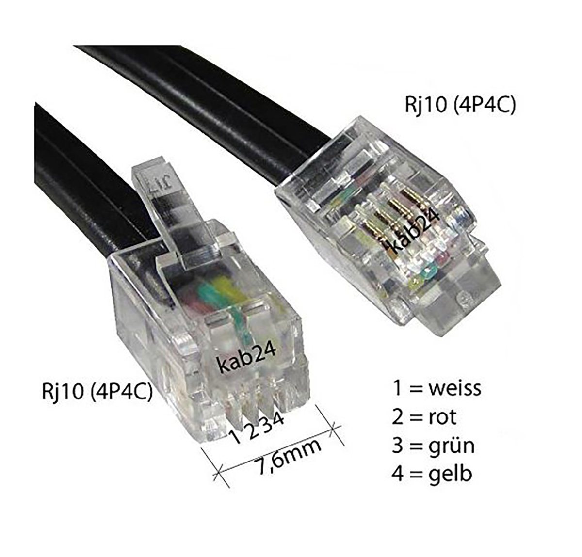 RJ 11 коннектор распиновка